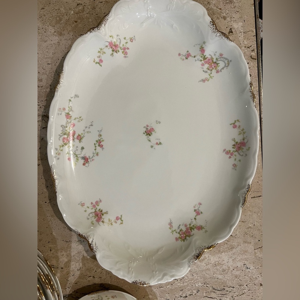 Old Abbey by Warwick 15" Oval Serving Platter Perfect Condition 1949